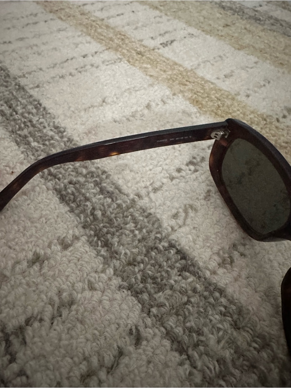 Celine Women’s Dark Tortoiseshell Sunglasses with Stud Accent - Picture 9 of 9